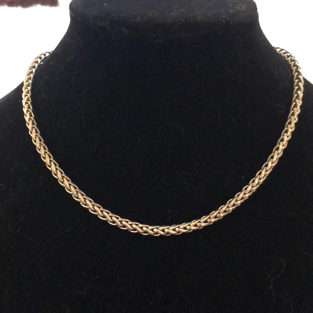 Silver Plated Basket Weave Necklace